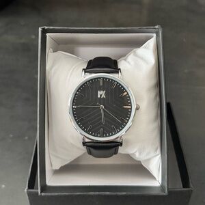 PX Brand Men’s Watch – Black Leather Strap – New in Box - Classy